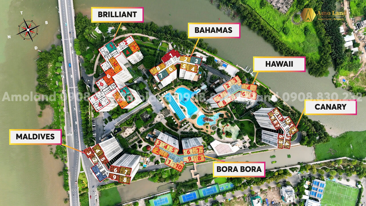 Mặt bằng căn hộ Đảo Kim Cương
